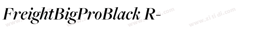 FreightBigProBlack R字体转换